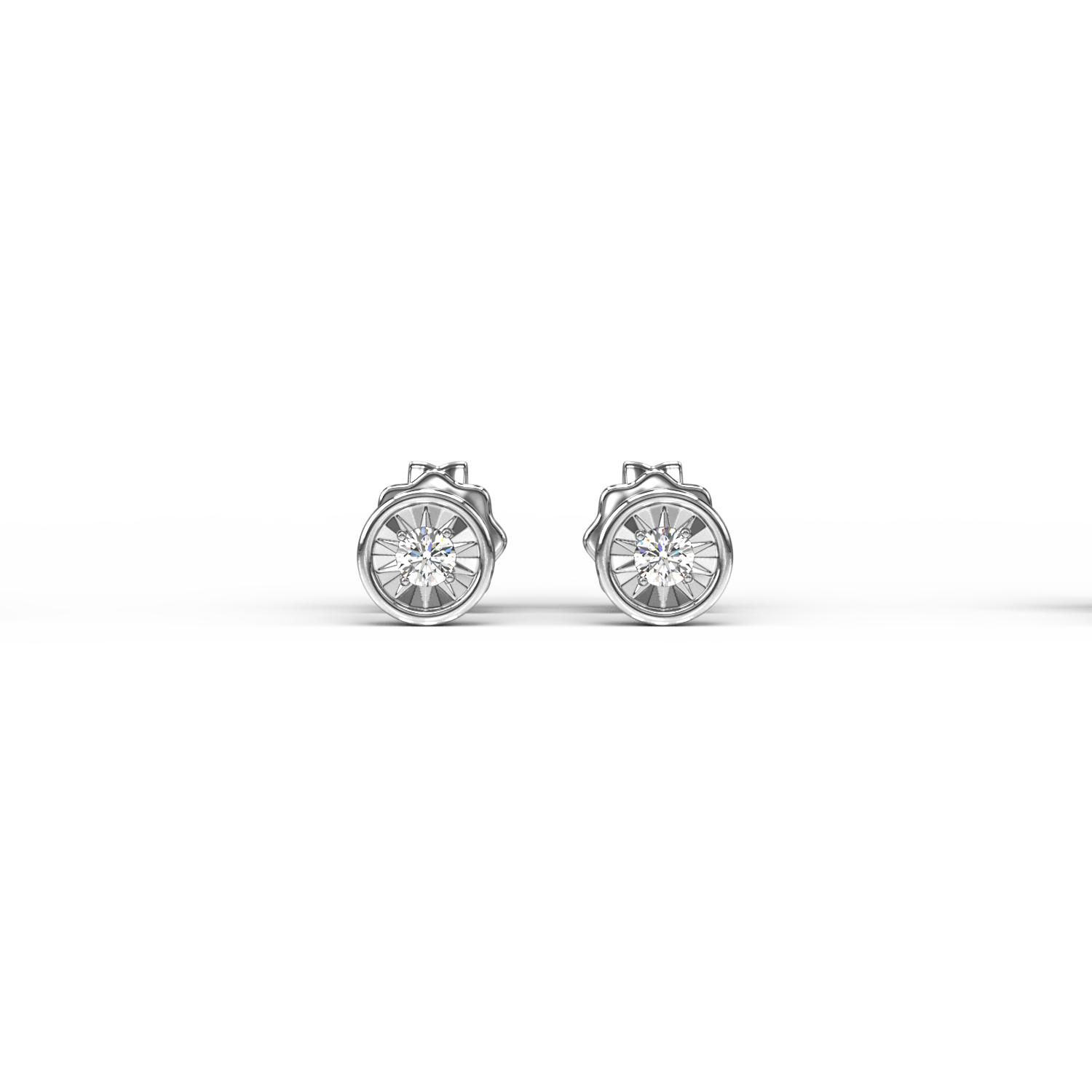 18K white gold earrings with 0.07ct diamonds